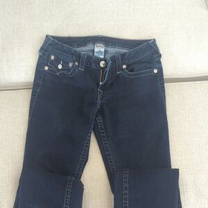 True Religion Dark Blue Straight Leg Jeans